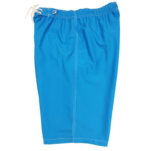 "A Solid" (Turquoise) Women's Elastic Waist Swim Board Shorts. REGULAR Rise + 11" Inseam - Board Shorts World Outlet