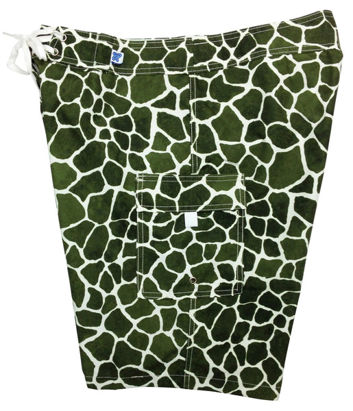 "Long Neck" (Olive) Women's Board/Swim Shorts - 10.5" - Board Shorts World Outlet