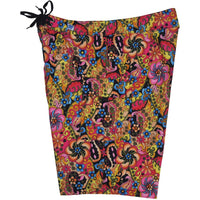 "Lucy in the Sky" (Black) Women's Cargo + Back Pocket Board/Swim Shorts - 10.5" - Board Shorts World Outlet