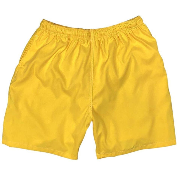 Solid Mango Men's Swim Trunks (with mesh liner / side pockets) - 6.5" Mid Length - Board Shorts World Outlet