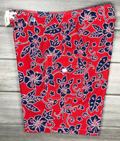 "Warming Trend" (Red+Blue) Women's Board/Swim Shorts - 10.5" - Board Shorts World Outlet