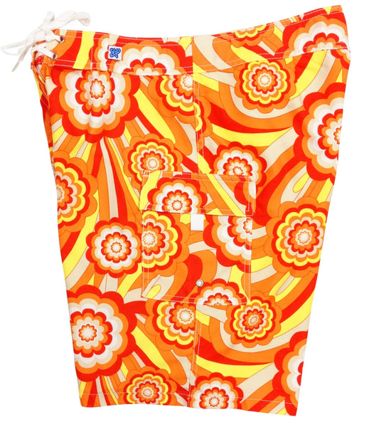 "Yellow Brick Road" (Orange) Women's Board/Swim Shorts - 10.5" - Board Shorts World Outlet