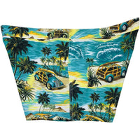 "Getaway Car" (Sea Teal) Womens Board/Swim Shorts - 4" - Board Shorts World Outlet