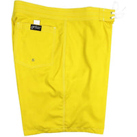 Grizzo Brand Solid Board Shorts w/ Back Pocket - 7" Inseam (Mango, Black, Charcoal, Orange, Navy or Royal) - Board Shorts World Outlet