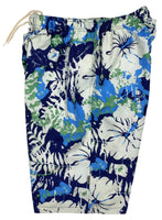 "Hiatus" (Blue) Swim Trunks (with mesh liner / side pockets) - Board Shorts World Outlet