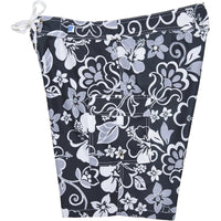 "Lava Flow" (Black) Womens Board/Swim Shorts - 10.5" - Board Shorts World Outlet